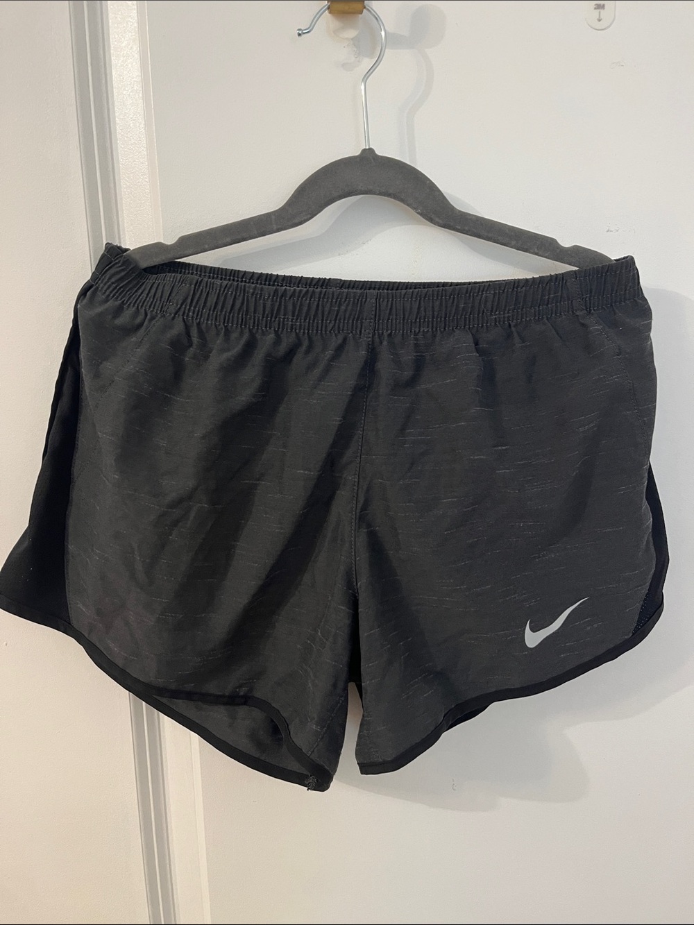 Nike Black Women's Athletic Running Shorts with Reflective Swoosh